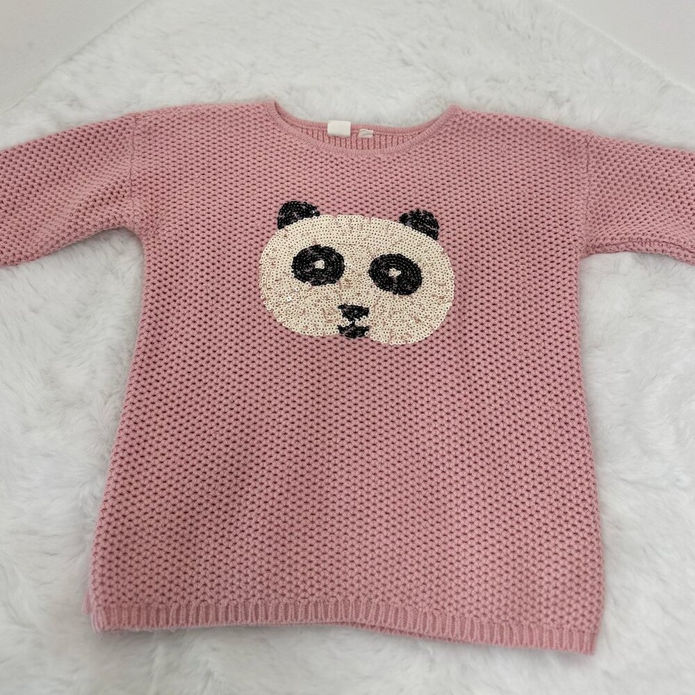 GAP Kids Girls Sequin Panda Sweater